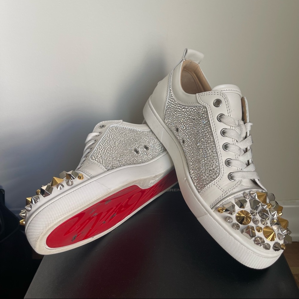 Christian Louboutin Louis Junior Mix Strass In Version Snow, size 40, worn - Picture 6 of 10